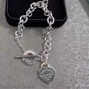 Tiffany & Co. Silver Toggle Heart Bracelet